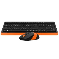 Комплект клавиатура + мышь A4Tech Fstyler FG1010 (черный/оранжевый) фото 1